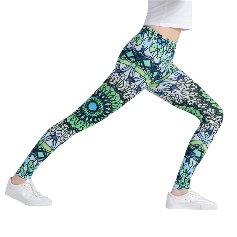 Women's Yoga pants art style Women's colorful Yoga pencil pants